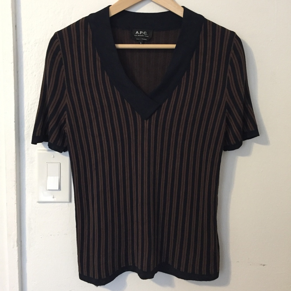APC knit striped top